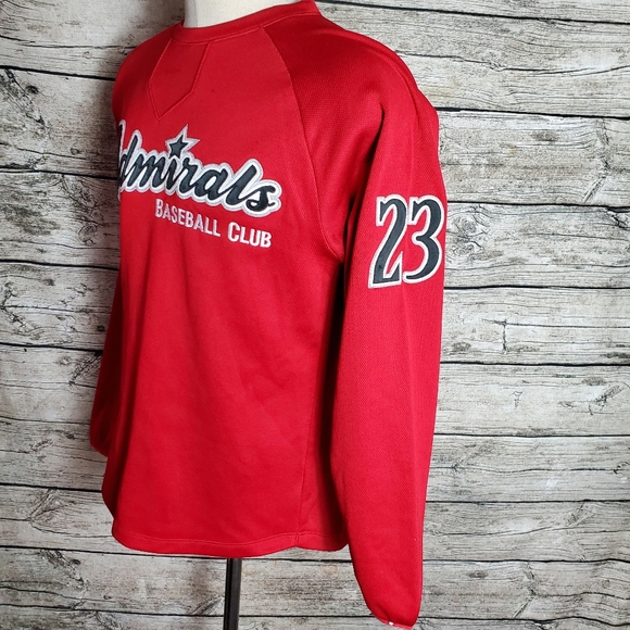 Majestic Admirals Baseball Red Sweatshirt Size Small Pit to pit approx: 20.5 i - Picture 2 of 7